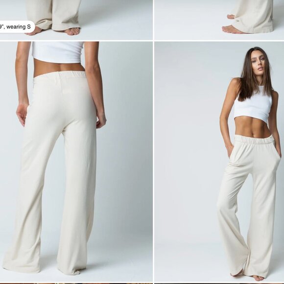 Talentless French Terry Lounge Pant - Bone - L - Excellent Preowned - Picture 2 of 6